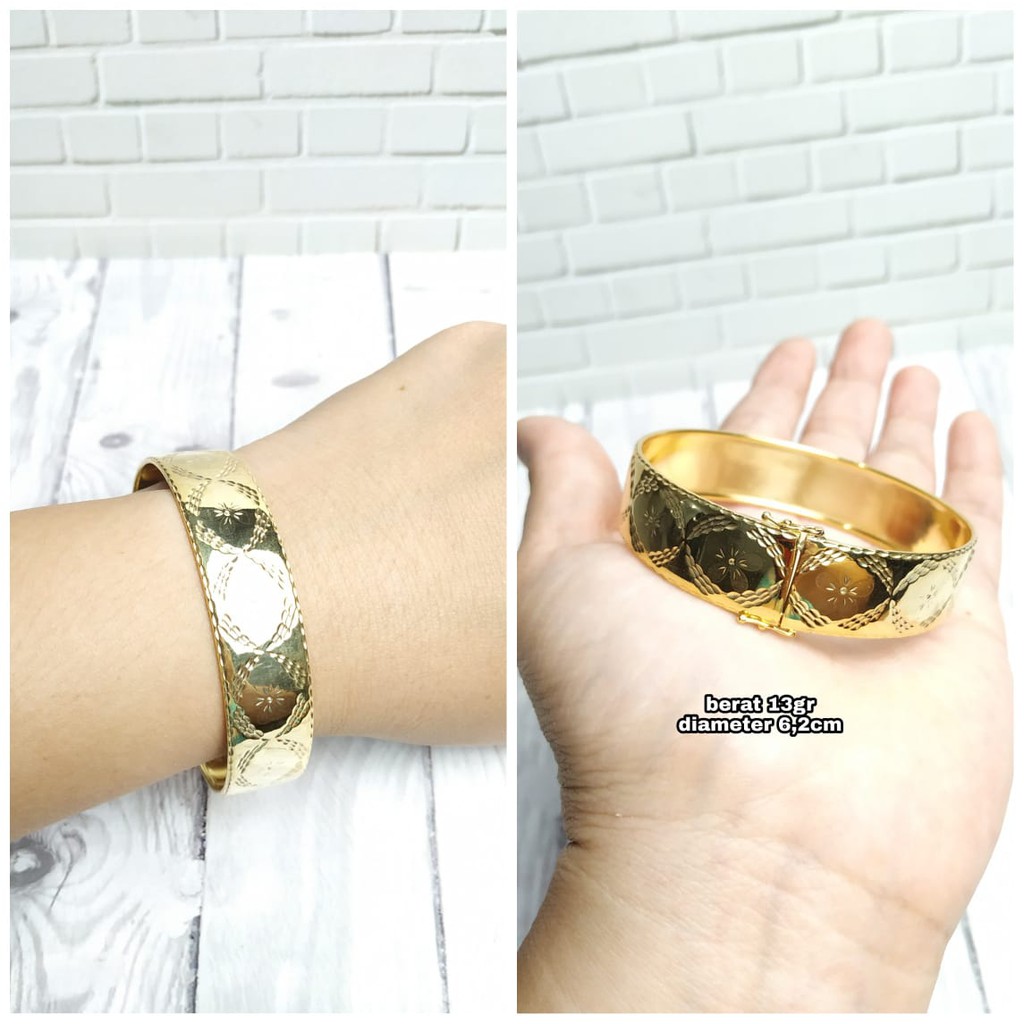 GELANG BAGEL CORAK RIAK AIR PERAK ASLI S925 GLOBAL JEWELLERY CF051