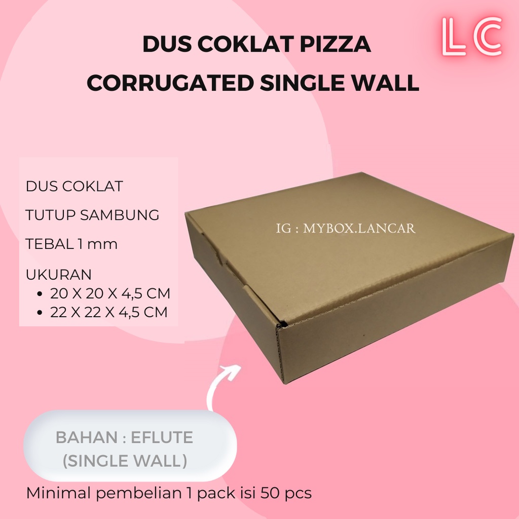 Jual Min Pcs Box Dus Dos Pizza Coklat Kotak X X Cm Eflute