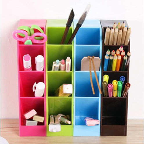 RAK DESKTOP PLASTIC 4 SEKAT MINI ORGANIZER BOX 4 SLOT MINI STORAGE