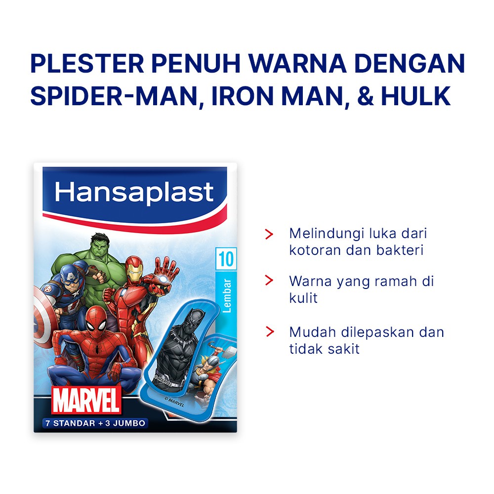 ★ BB ★ Hansaplast Karakter Kartun - Marvel Avengers - Princess - Frozen - 10 Sheets - Plaster Luka