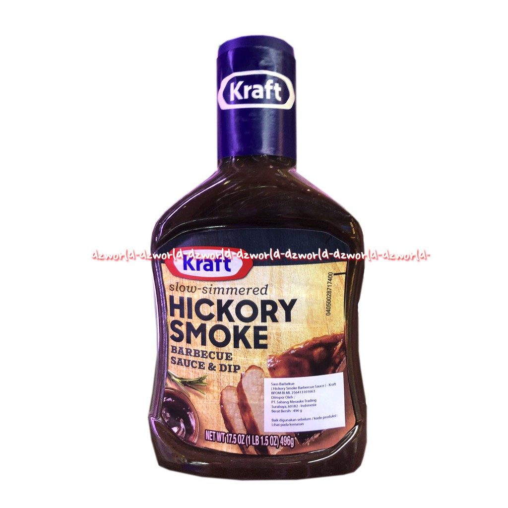 Kraft Slow Simmered Hicory Smoke Barbecue Sauce Dip Saus BBQ Barbeque 510gr