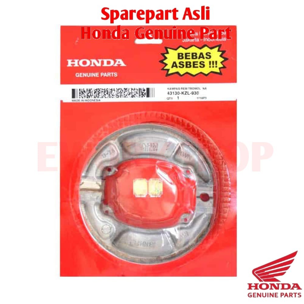 Kampas Rem Tromol belakang - Vario Beat Scoopy Spacy  Asli Honda 43130KZL930