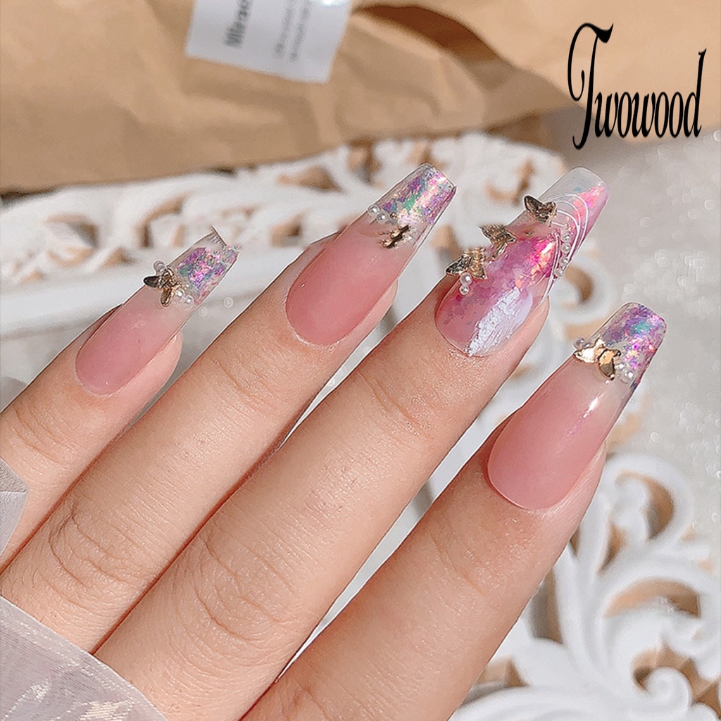 10pcs Ornamen Kupu-Kupu 3D Bahan Alloy Untuk Dekorasi Nail Art