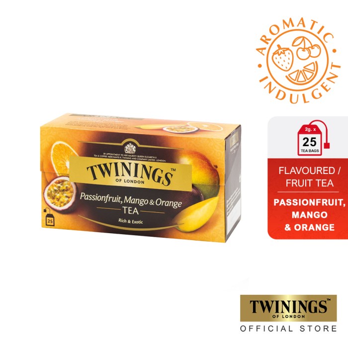 

(BISA COD) Twinings Teh Hitam Celup Passion Fruit, Mango & Orange 25x2gr