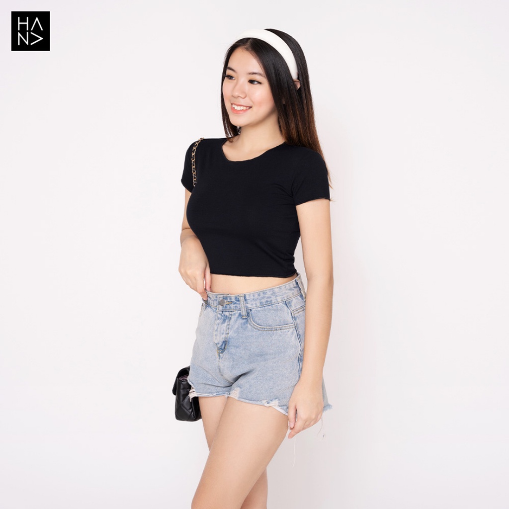 HanaFashion JKT - Hanafe Crop Top Kaos Wanita Crop Tee - CT014