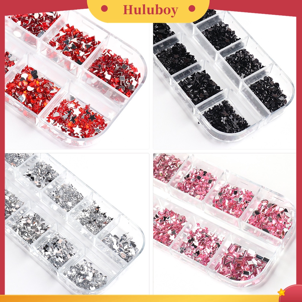 Huluboy Huluboy♡ Payet Berlian Imitasi Aneka Bentuk Untuk Dekorasi Nail Art