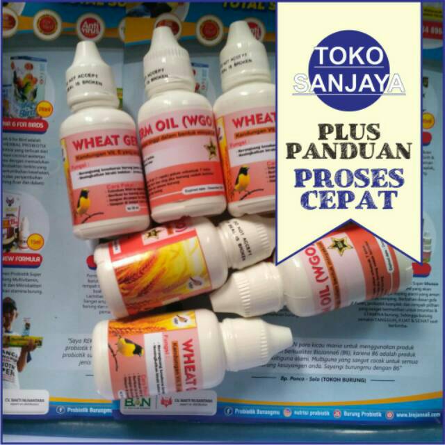 Wgo Wheat Germ Oil Minyak Gandum Oat Vitamin Ternak Burung