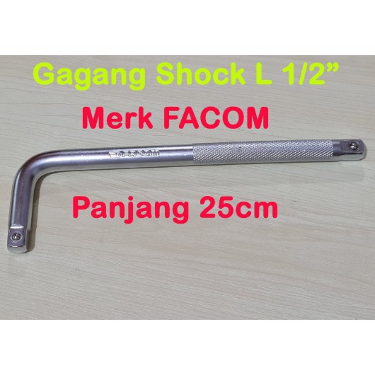 FACOM Gagang Shock L 1/2"x10" L Handle Gagang Sock Sok Offset Handle