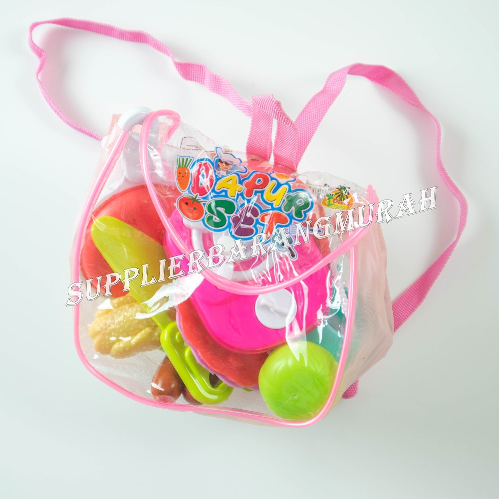 Mainan Anak Masak Masakan Dapur Set Tas Ransel HM0427