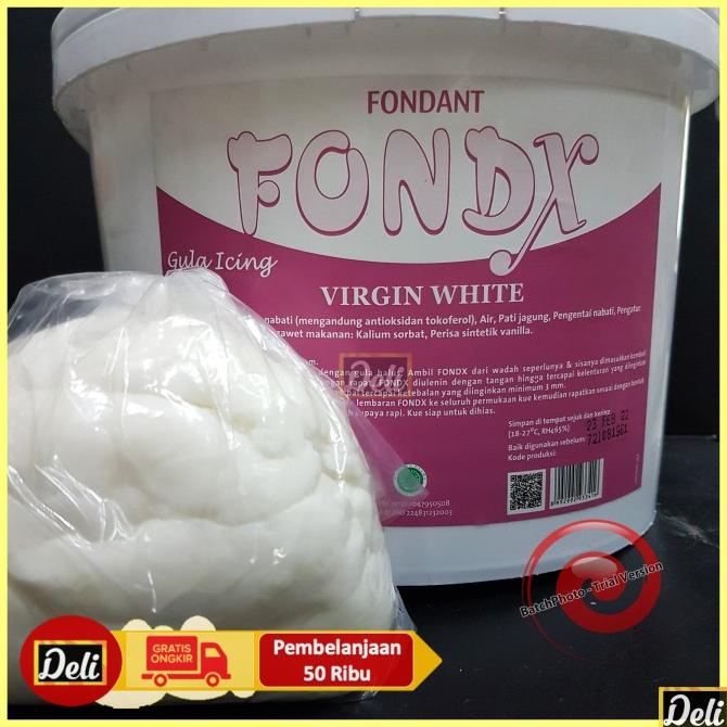 

*#*#*#*#] Hiasan Kue Fondant Putih Fondx 500gr / Fondan Repack