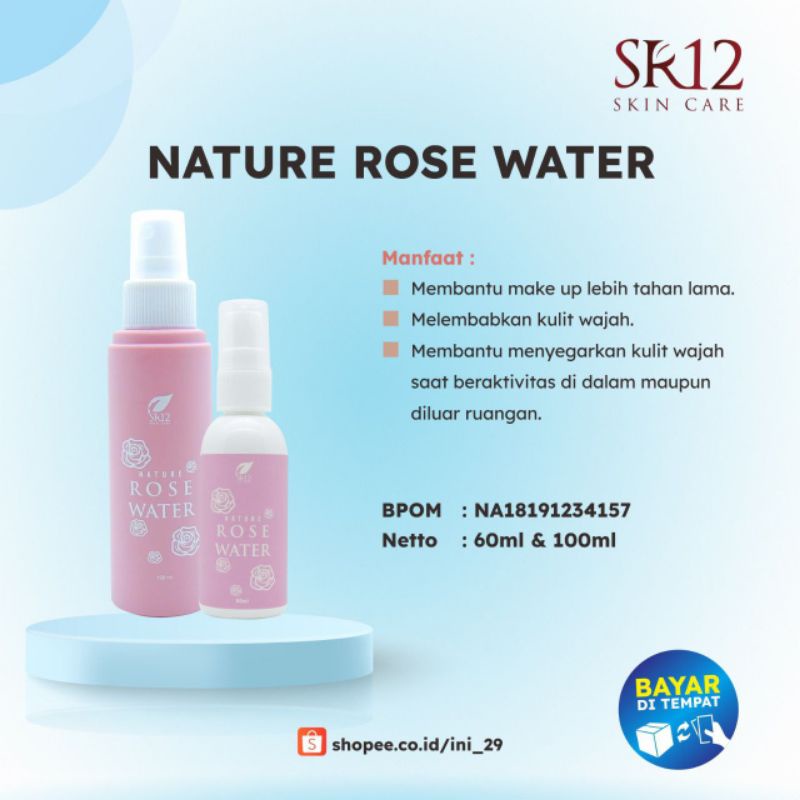 SR12 Facial Spray Nature Rose Water Setting Spray Make Up