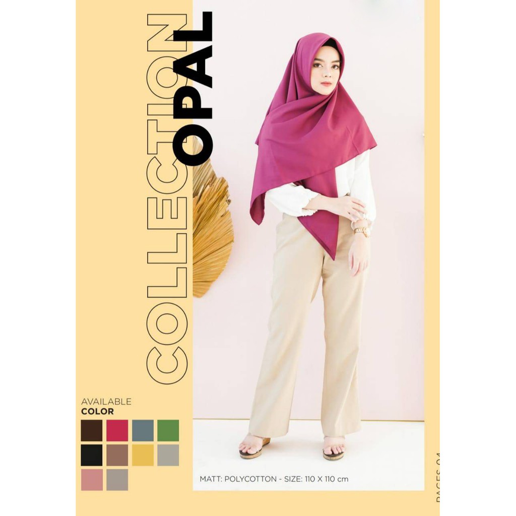 Hijab Premium Segi Empat Polycotton - OPAL