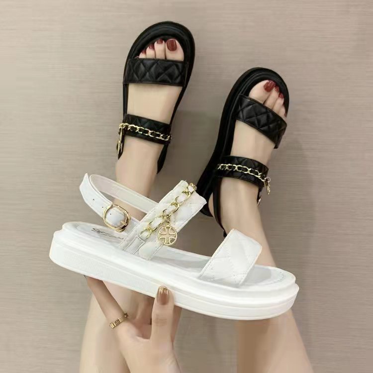 TBIG [COD] Size 35 - 40 Sandal Tali Wanita Import SACHIE Korea Style Santai Wanita Remaja Wedges