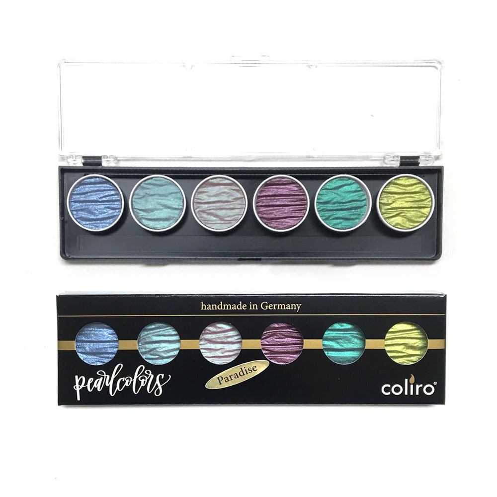 Coliro Artist Mica Pearl Watercolor Paint Paradise (6 Color Set)