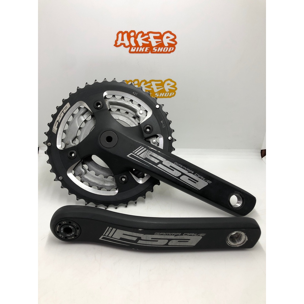 Crank Triple Chainring 42 32 24T MTB Road FSA Gamma Drive Untuk 9 10 Speed Panjang Arm 170 Plus BB B