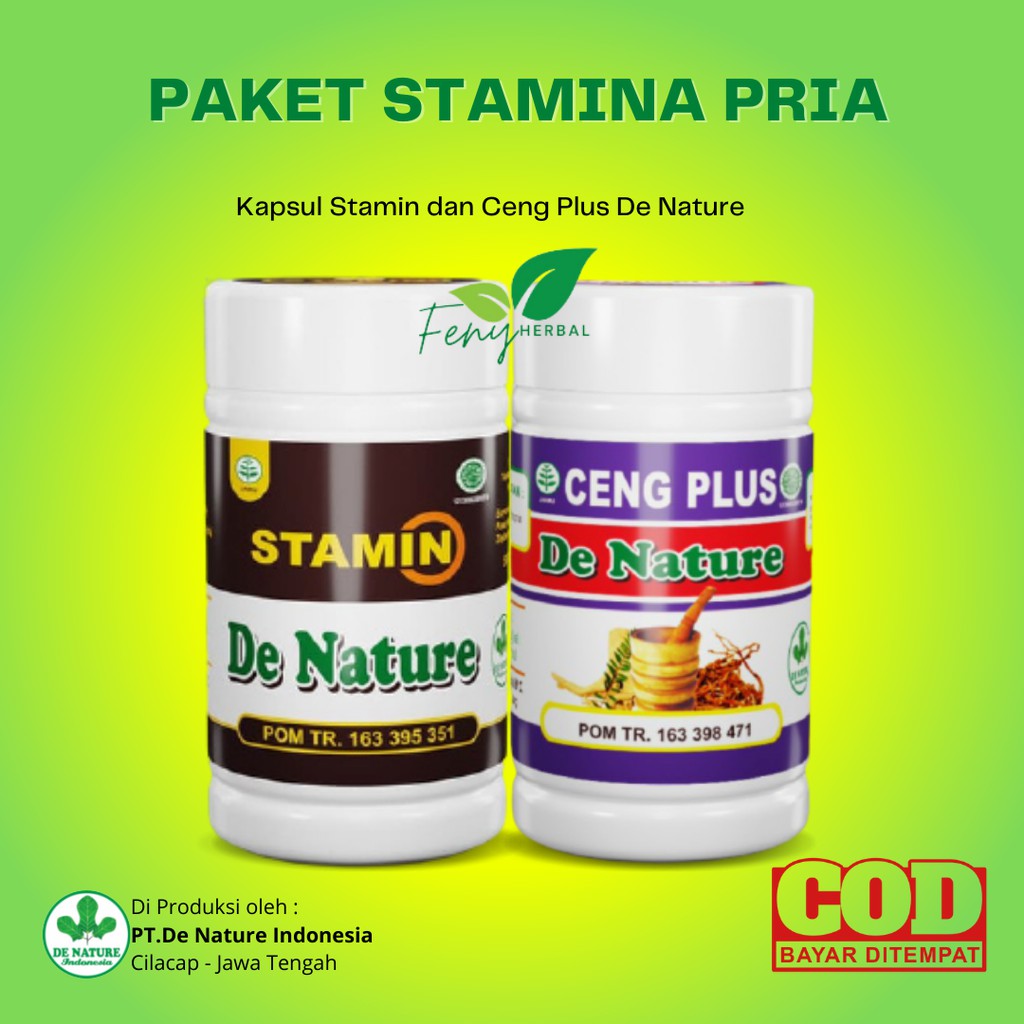 Terlari - Paket Obat Menambah Stamina Untuk Suami Di Ranjang - Obat Kuat Pria Herbal De Nature