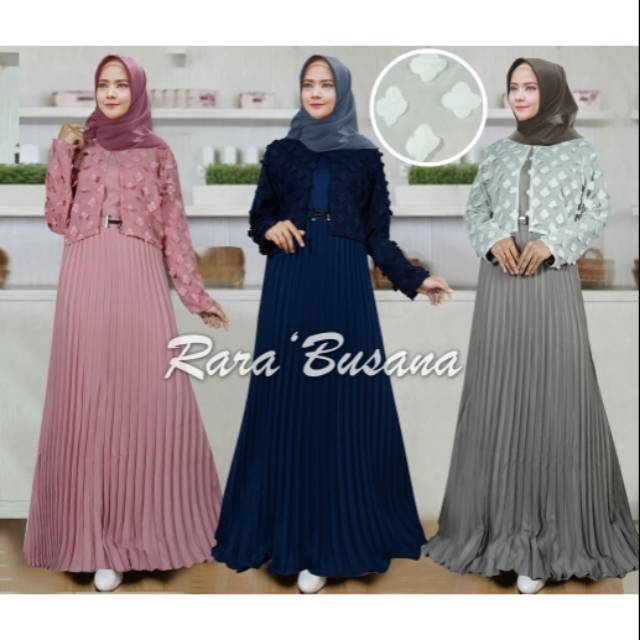 Gamis Plisket Mix Blazer