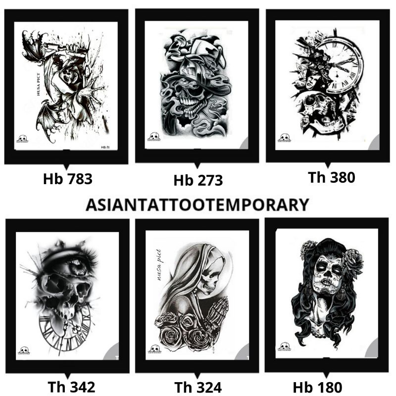 TATTO TEMPORARY Tengkorak ⚠️ORI