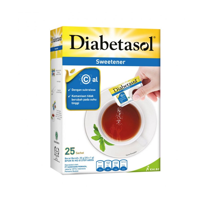 

DIABETASOL SWEETENER 25 SACHET - GULA DIABETASOL