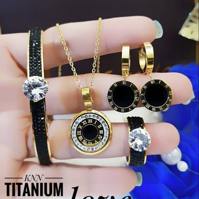 Titanium set perhiasan 3010k