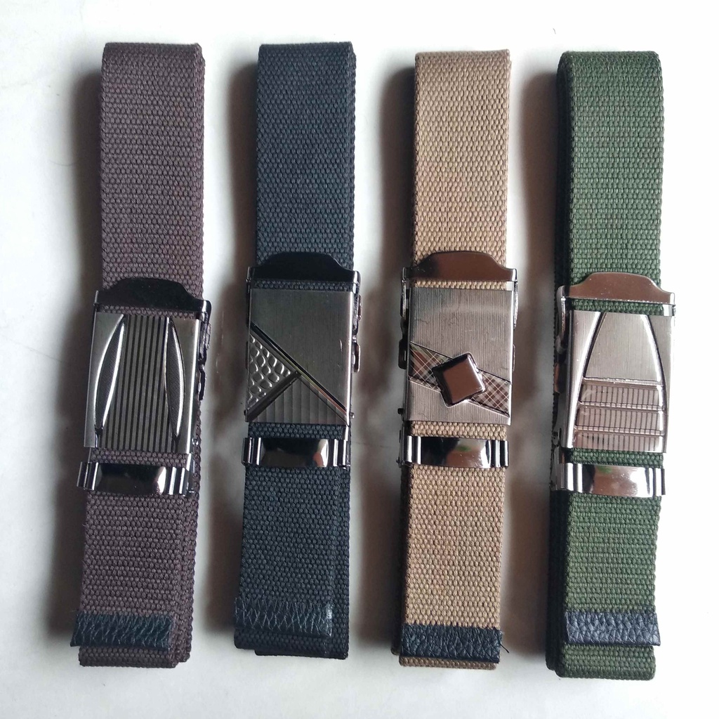 Ikat Pinggang Pria Wanita Kanvas Katun Model Jepit Kode S016
