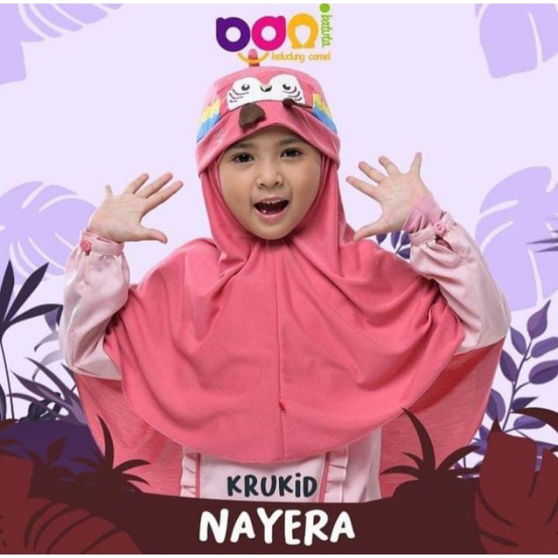 krukid nayera Bani batuta/kerudung anak/hijab lucu