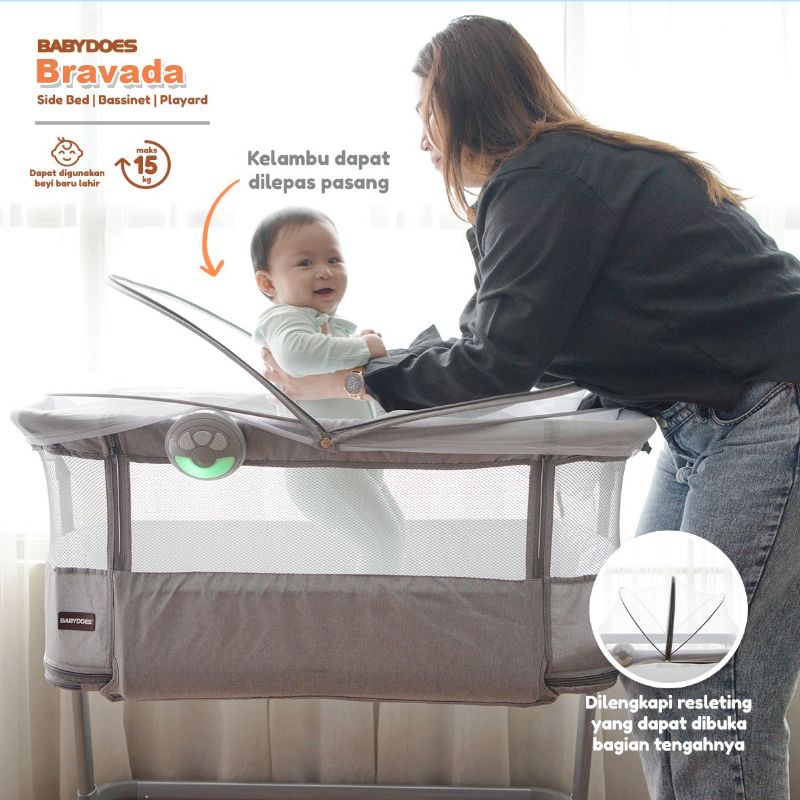 Box Ranjang Tempat Tidur Bayi Babydoes Bravada CH 1693 SN &amp; Babydoes Home Center CH 1781 Side Bed