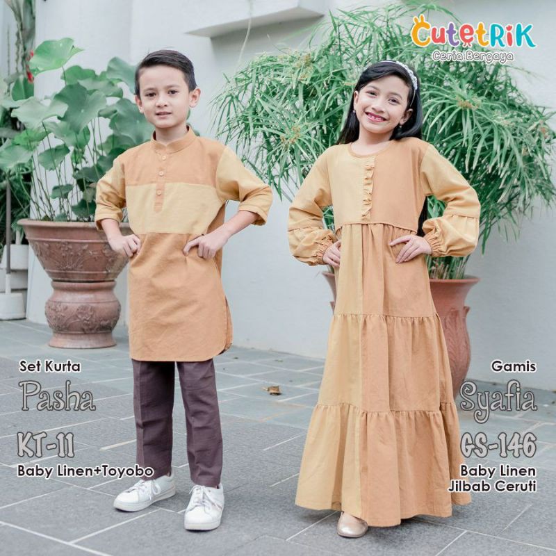TERMURAH SET SETELAN BAJU KOKO ANAK COWOK LAKI CUTETRIK MURAH MODERN KEKINIAN COUPLE LEBARAN 2021