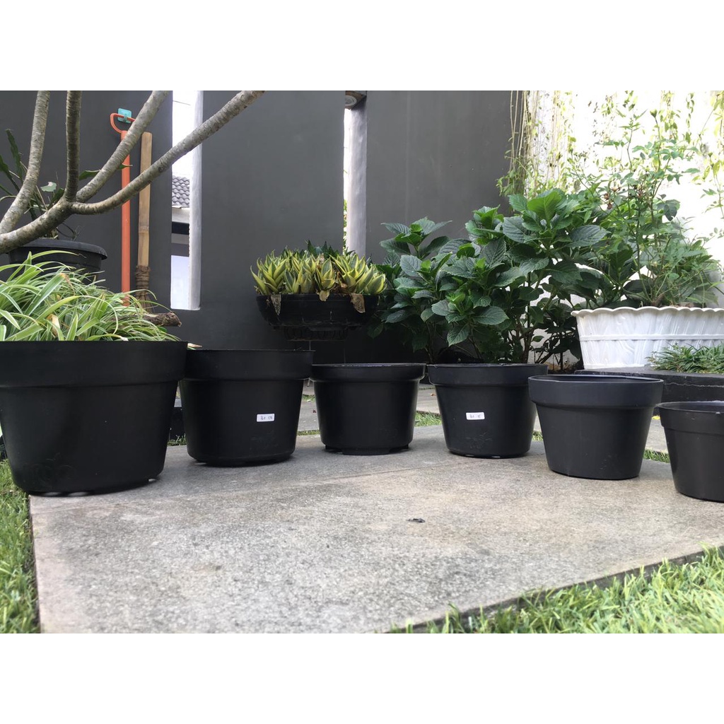 Pot Bunga Murah / Pot Tanaman / Pot Plastik  hitam uk 15 cm