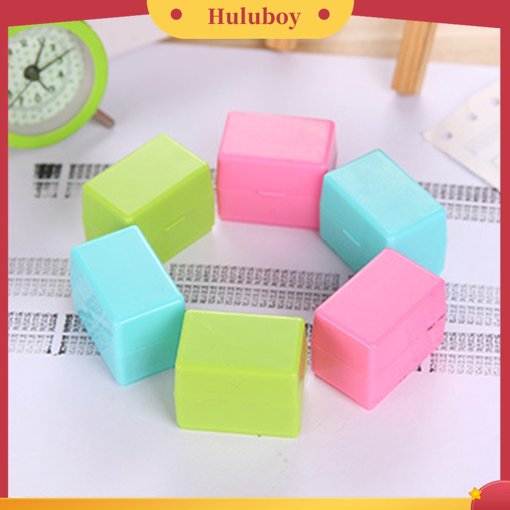 HLBY♣Messy Code ID Guard Mini Roller Stamp Self-inking Privacy Protection Stamp