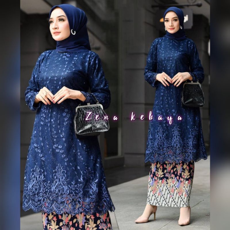 SET KEBAYA TUNIK TULLE BORDIR KEBAYA MODERN PESTA KONDANGAN KEBAYA WISUDA