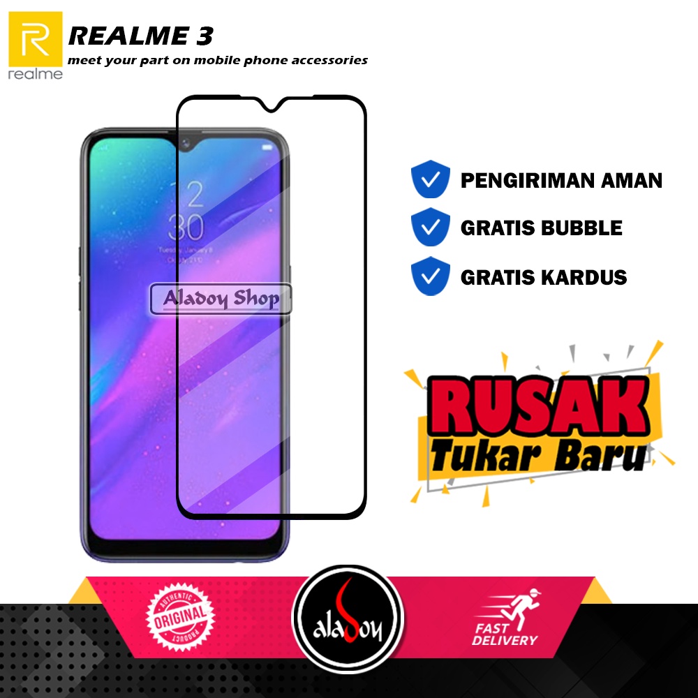 Tempered Glass Realme 3 Anti Gores Layar Screen Protector