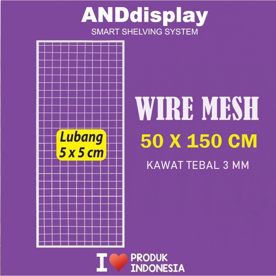 WIRE GRID MESH 50 X 150 CM - KAWAT JARING KOTAK - RAM DINDING BINGKAI