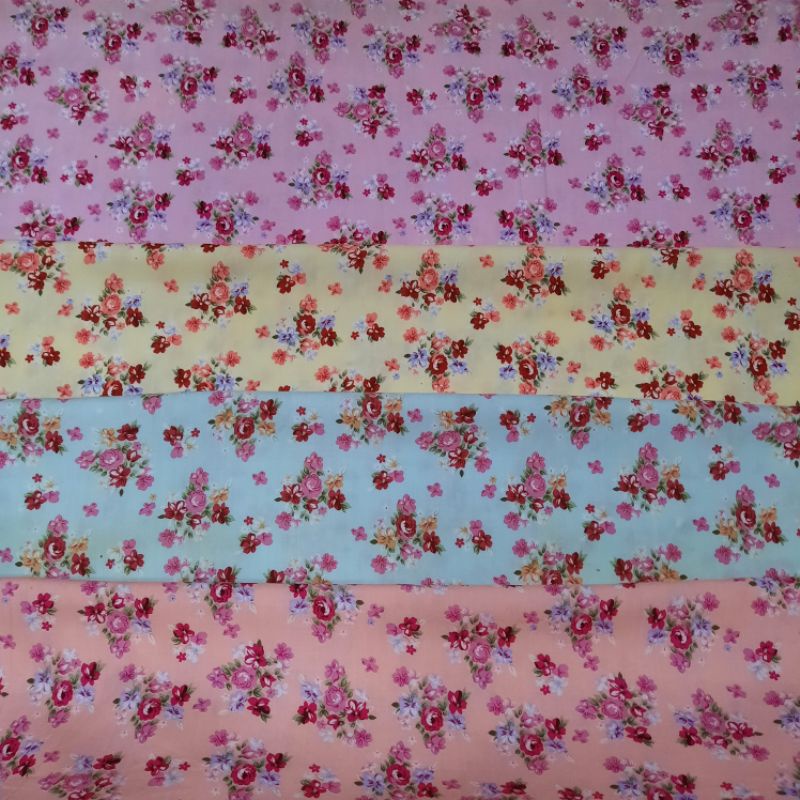 Kain Santung Rayon Motif Bunga