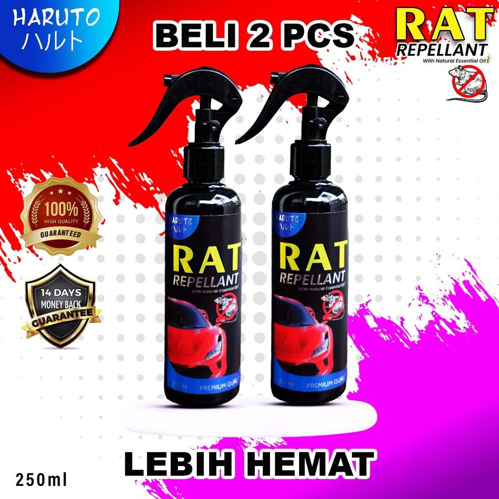 Cairan pengusir tikus mobil Haruto rat repellant 250ml paket 2 botol