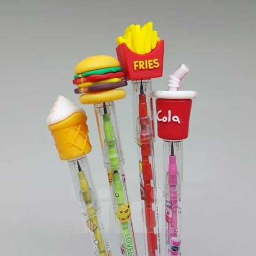 

Pensil Bensia Karakter Hamburger / Coke / Ice Cream / Kentang Goreng