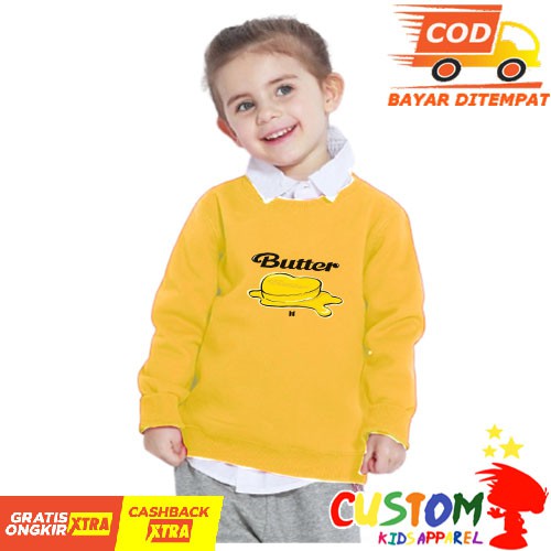 JAKET SWEATER ANAK PEREMPUAN BTS BUTTER BTS KPOP BTS ARMY