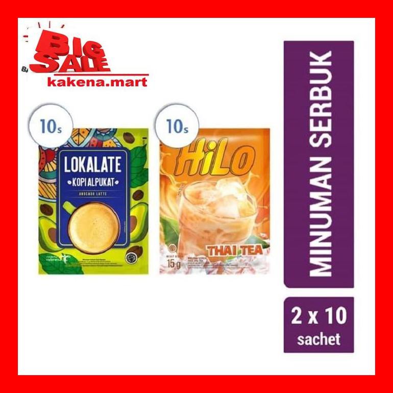 

Kak8Vitxd Lokalate Kopi Alpukat 10'S & Hilo Thai Tea 10'S S50K50A