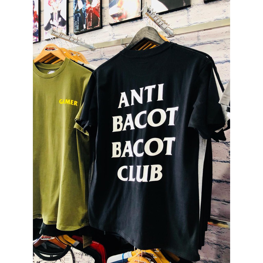 KAOS GAMER ANTI BACOT CLUB BLACK