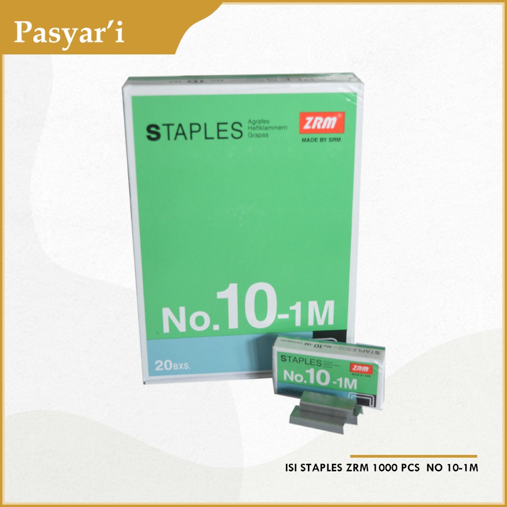 

Isi Staples ZRM 1000 PCS No 10-1m / ZRM STAPLES NO. 10/20 (800)