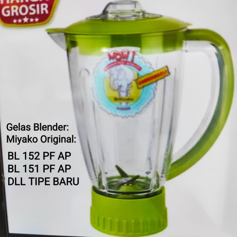 Gelas Blender Miyako BL-151 PFAP BL-152 PFAP ORIGINAL HIJAU