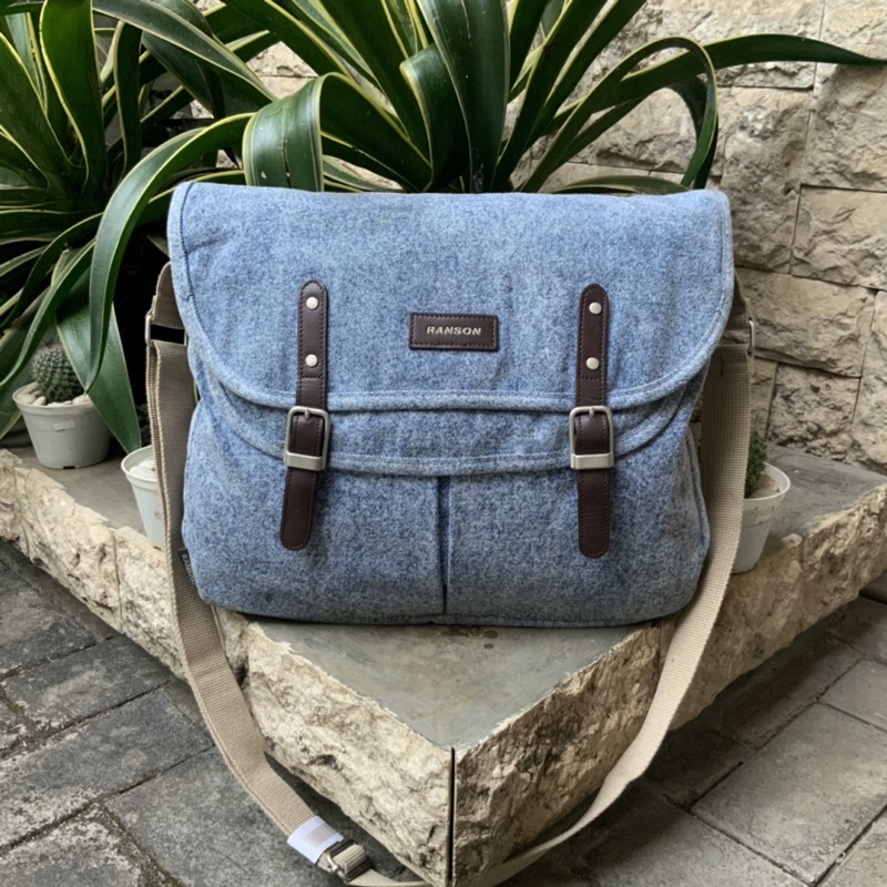 RANSON RUGGED DENIM MESSENGER BAG X FILSON PORTER