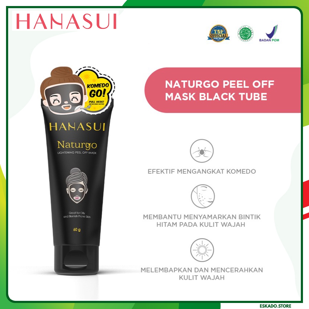 HANASUI NATURGO PEEL OFF MASK BLACK TUBE