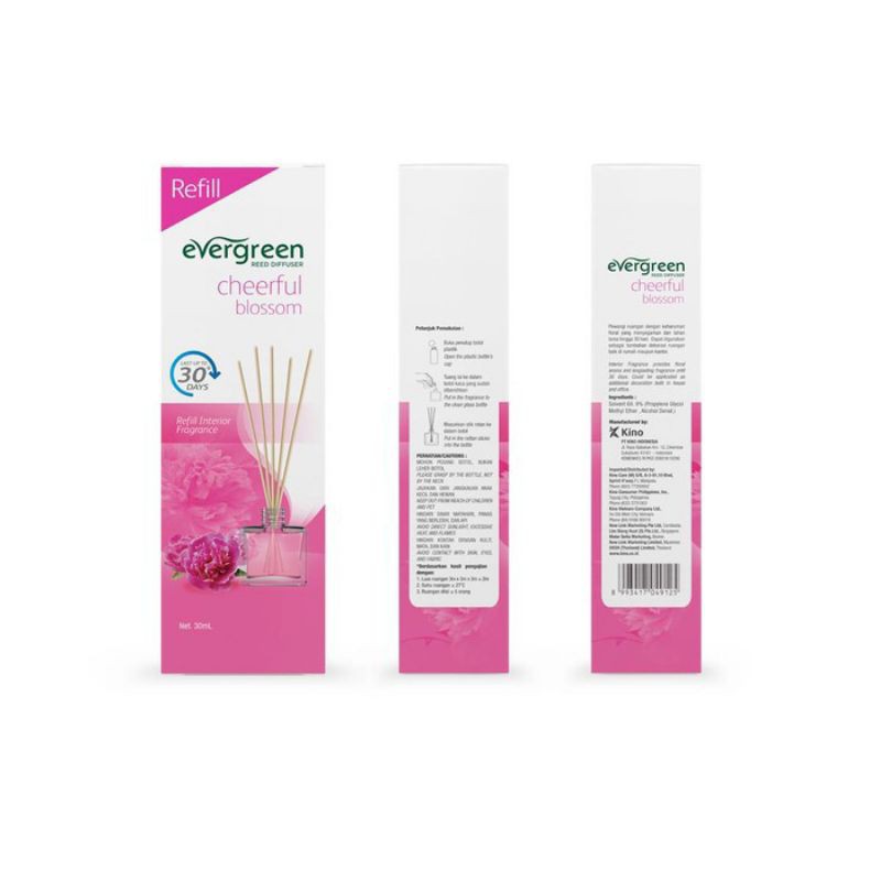 Evergreen Reed Diffuser pengharum ruangan Refill-Blossom