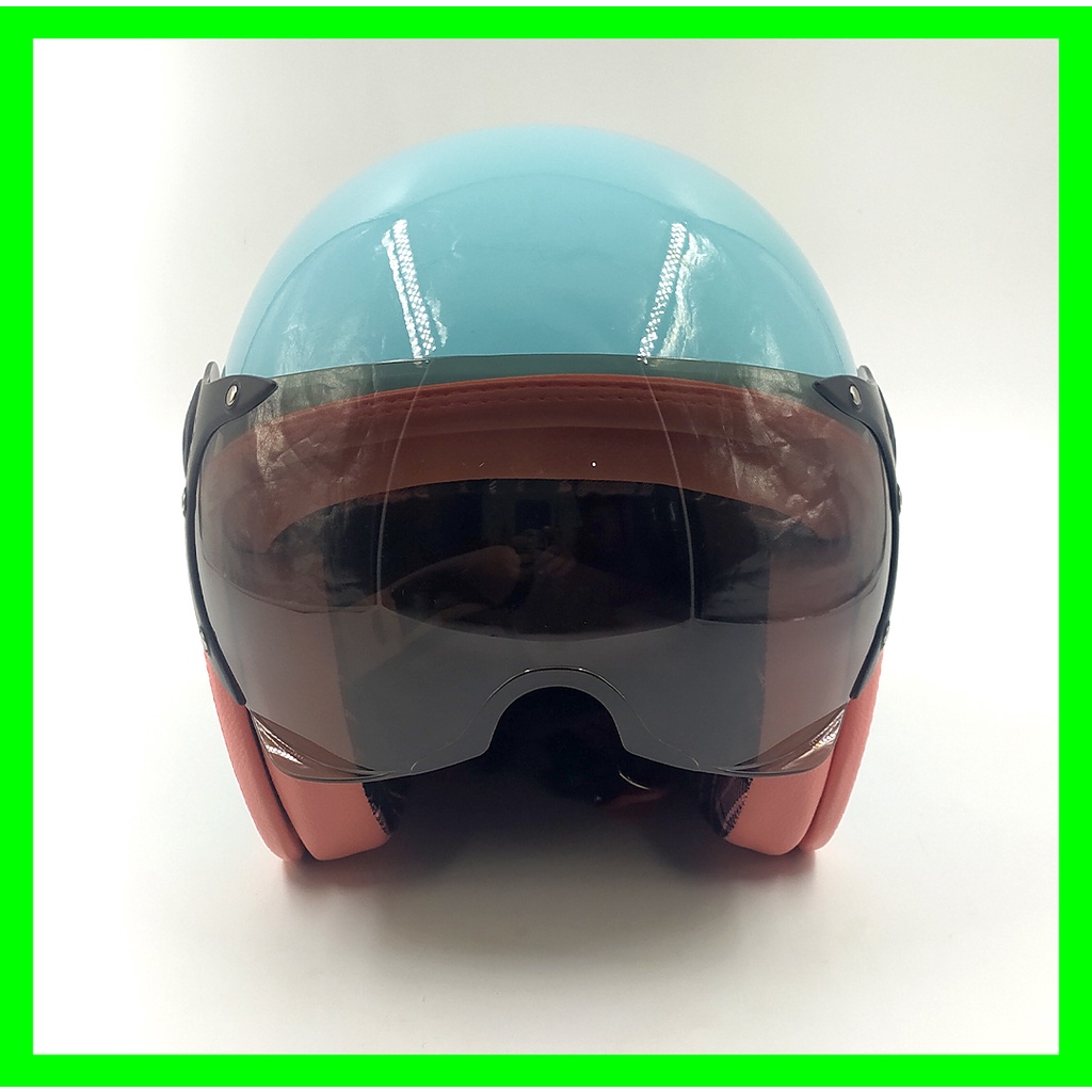 Helm Retro Wanita SADA ROSA NEW FLANEL TOSCA GREEN PASTEL