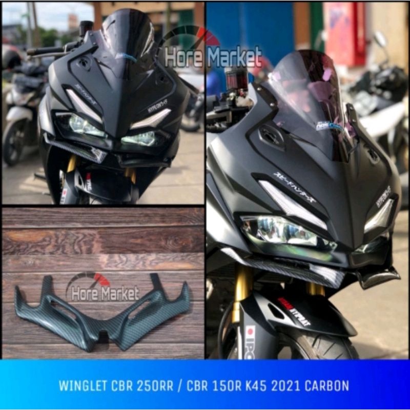 winglet cbr k45r carbon 150r kumis cbr 250rr cbr150r cbr250rr undertail spion