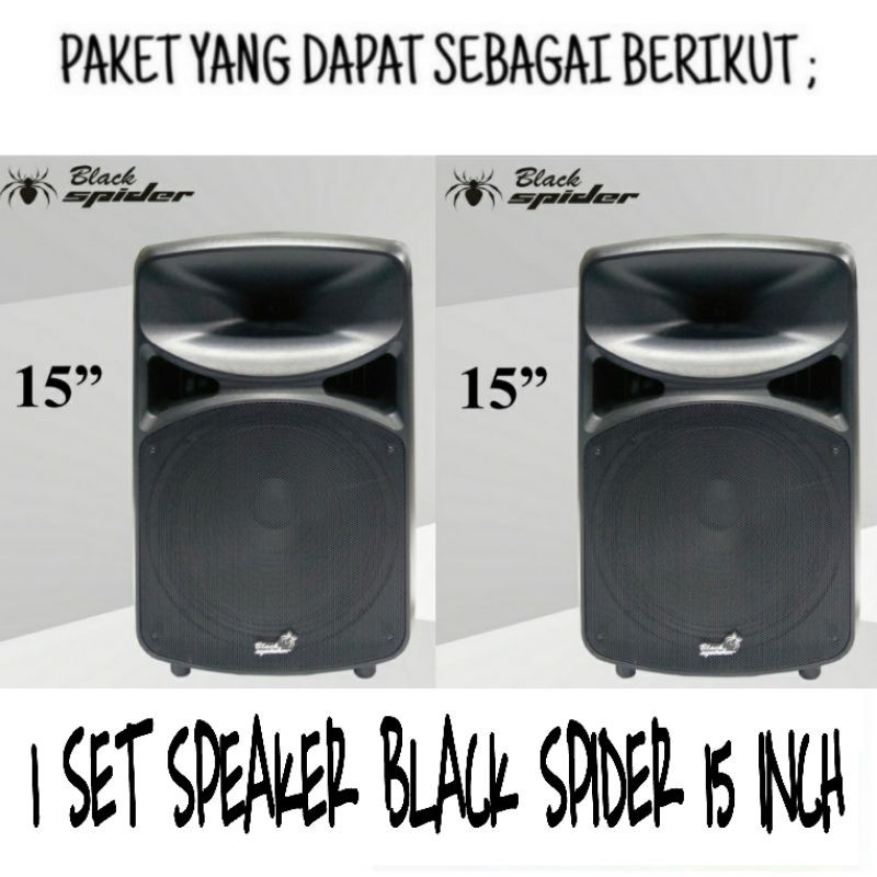 Paket Karaoke Black Spider 15 Inch Ampli Firstclass Bluetooth Smart tv