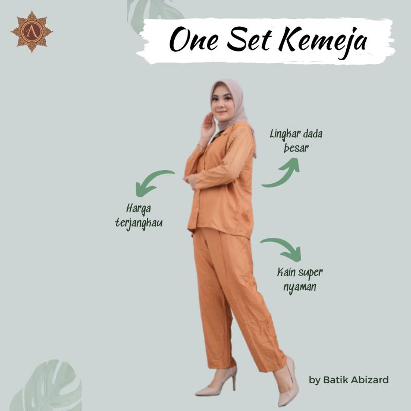 ONE SET POLOS / SETELAN RAYON BUSUI / ONE SET RAYON / SETELAN WANITA / SETELAN RAYON / SETCEL-4