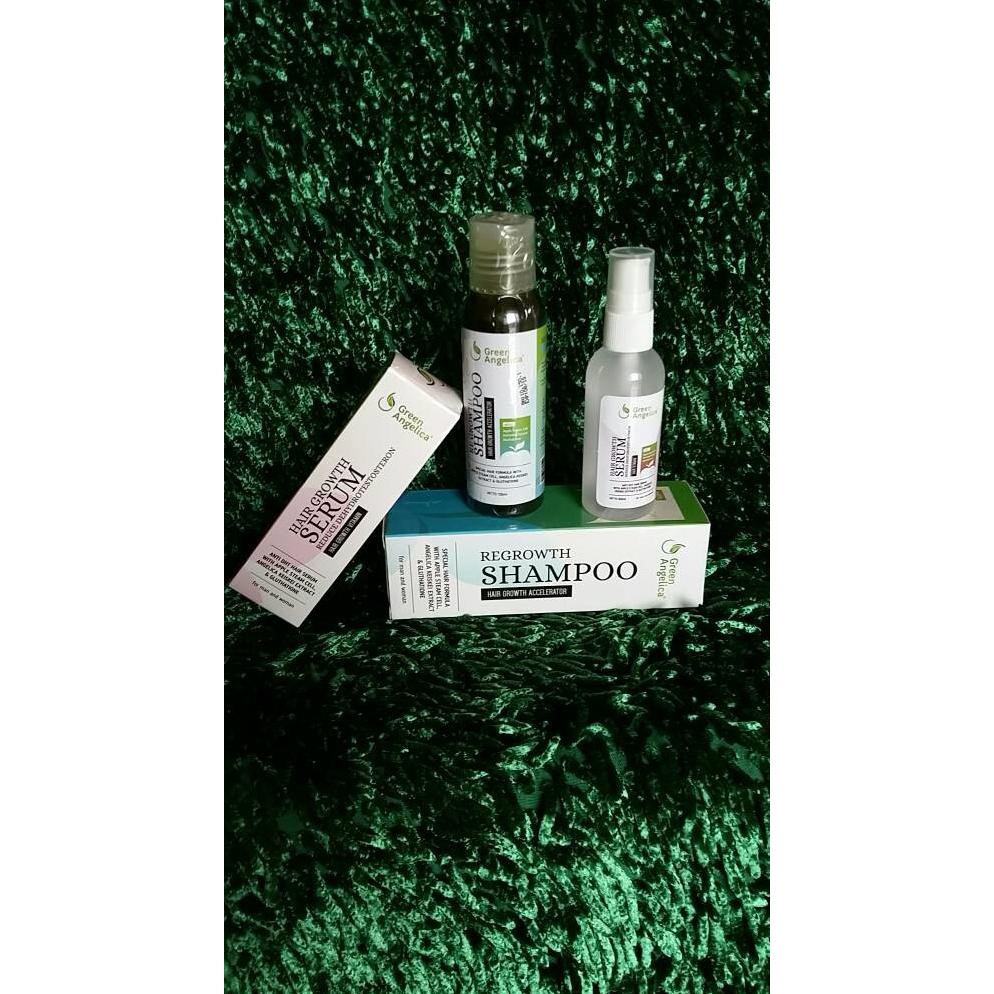 green angelica combo3 Perawatan Rambut tipis dan rontok kusam