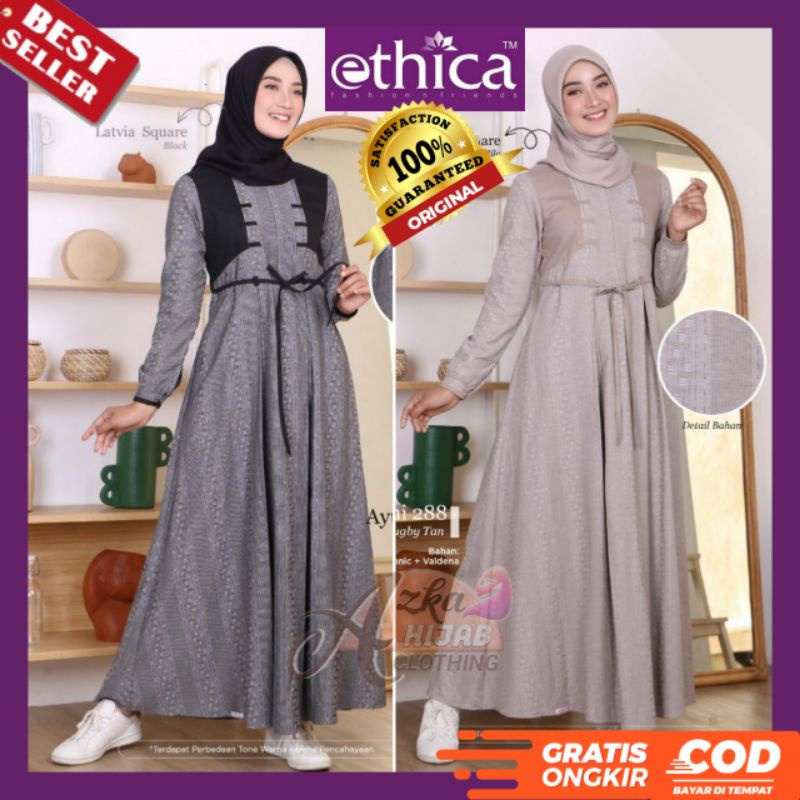 baju gamis wanita dress muslim terbaru BAJU GAMIS TERBARU 2022 GAMIS ETHICA AYUMI 288 GAMIS MODER ba